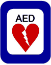 イラスト　AED(Automated External Defibrillator)のマーク