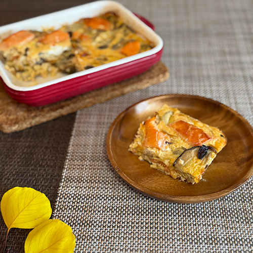 レシピ画像_鮭ときのこのキッシュ風