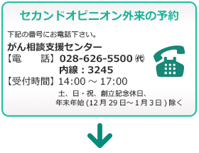 イメージ図　診察の流れ：セカンドオピニオン外来の予約