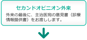 イメージ図　診察の流れ：セカンドオピニオン外来